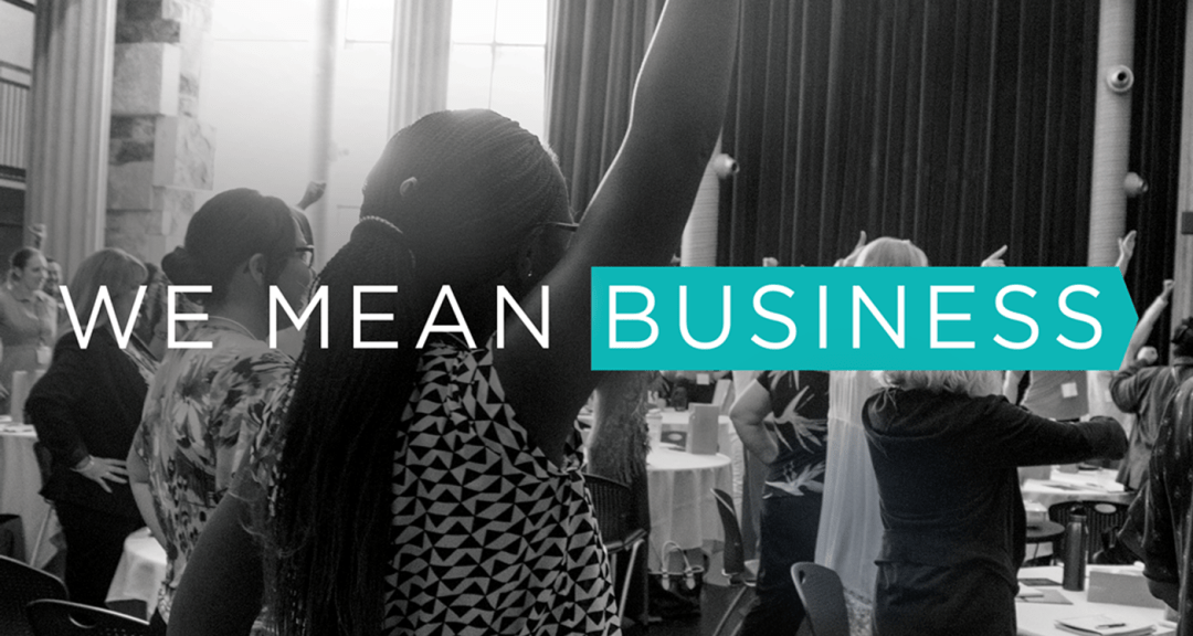 Women Entrepreneurs (WE) Mean Business conference logo