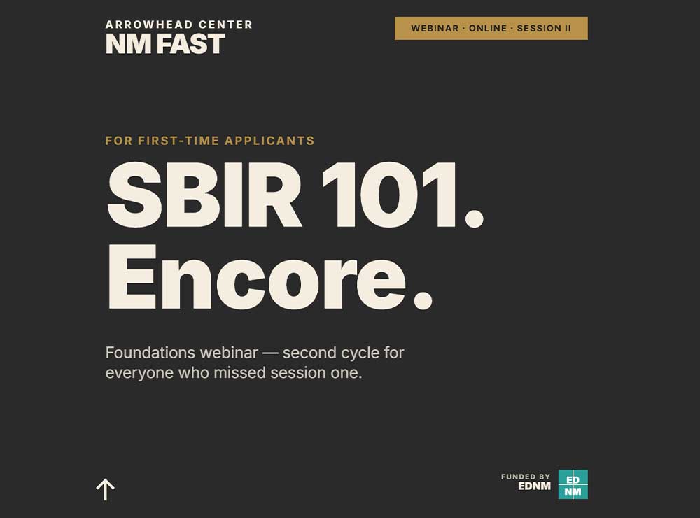 SBIR 101 Webinar #2 - Fall