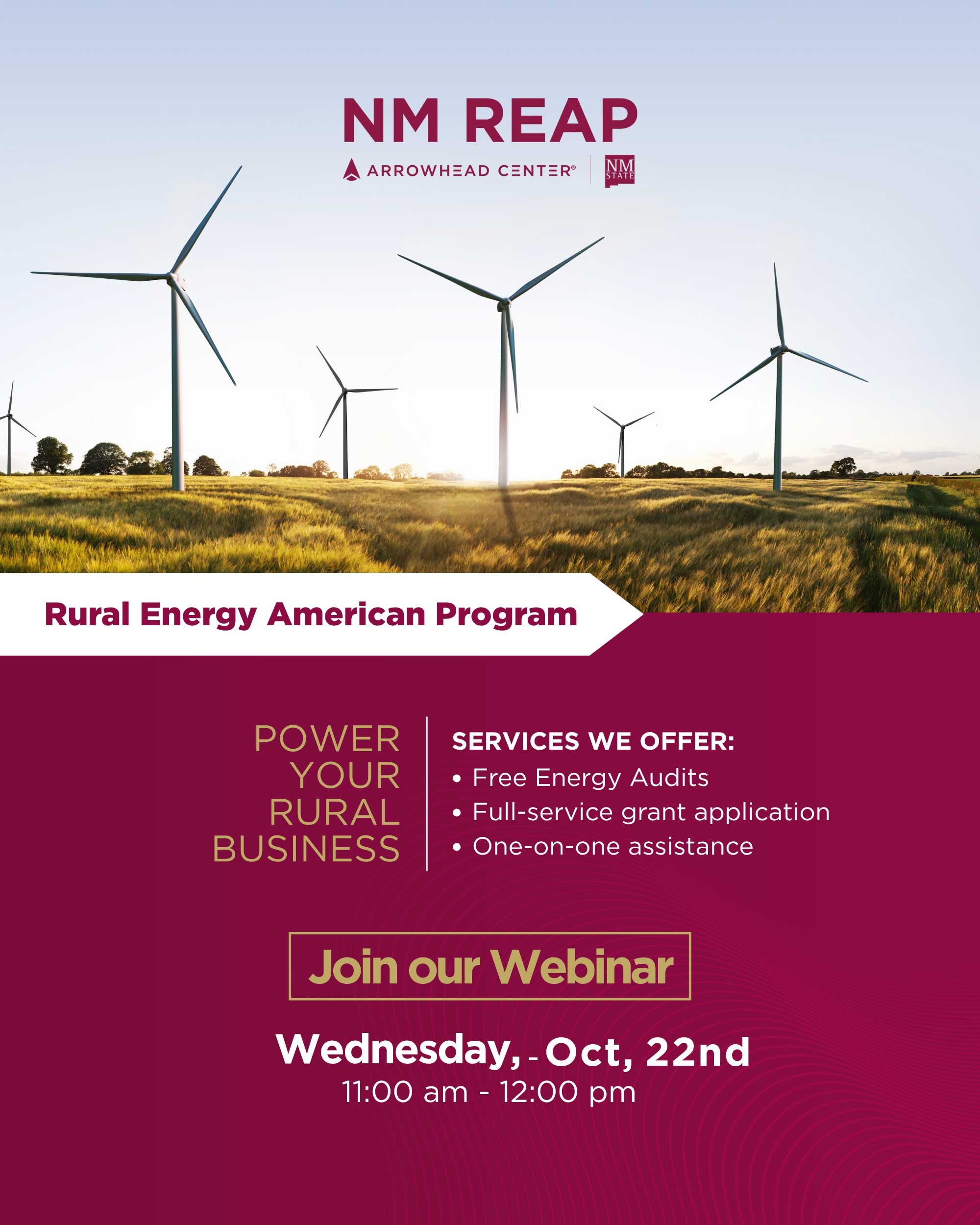 NM REAP Energy Efficiency Webinar Flyer